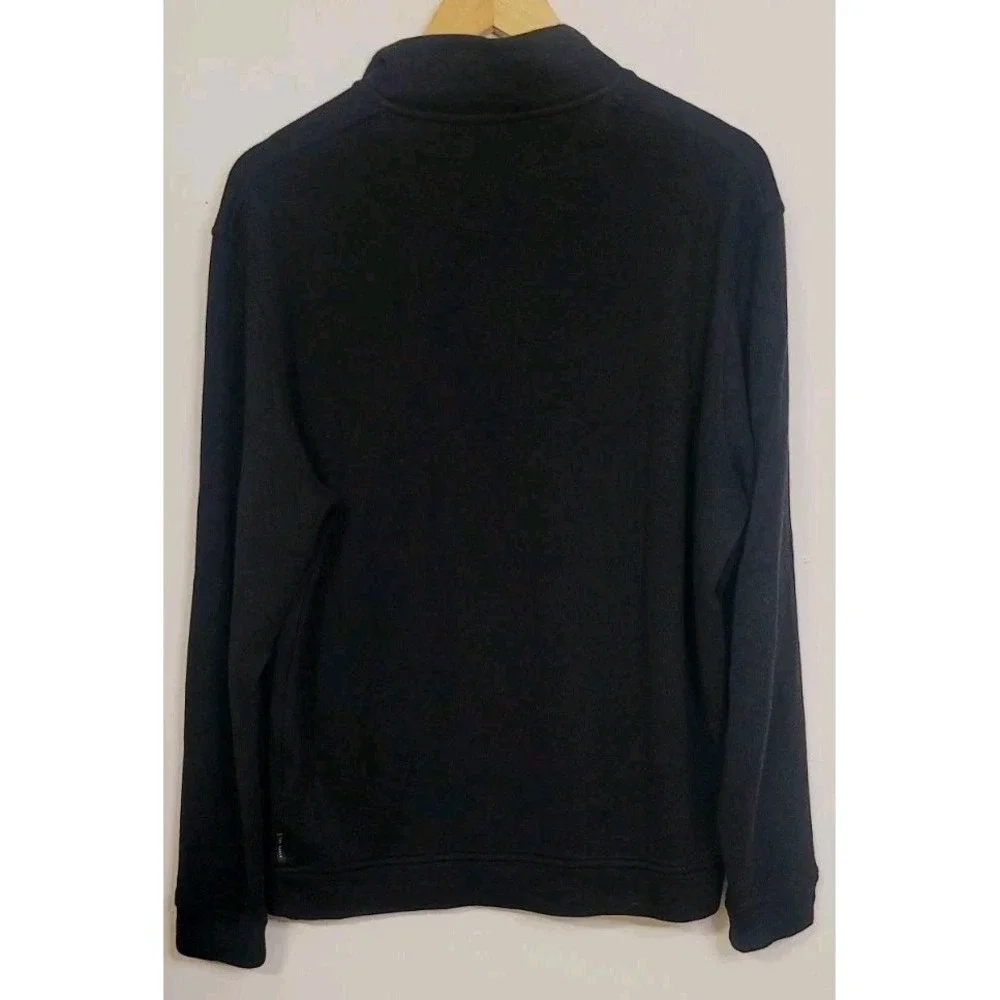 Ted Baker Men's Pullover Small Wool‎ Blend 1/4 Zip Sweater Navy Long Sleeve NWOT